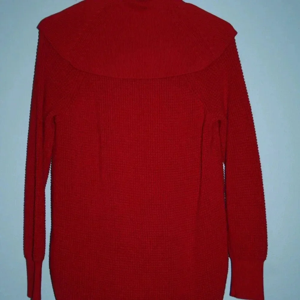 MICHAEL MICHAEL KORS XS Red Cowl Neck Sweater